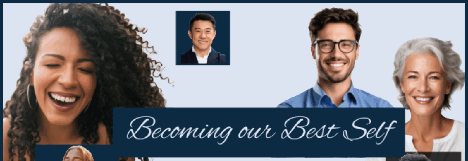 Becoming Our Best Self Behavioral Health Therapy banner with diverse smiling clients, offering telehealth counseling in Alabama, Florida and Louisiana